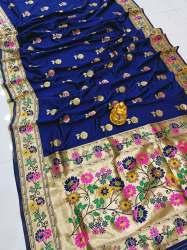 Paithani Pure silk handloom saree with Pure Jari 