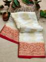 Pure Goergette Saree With Rich Zari Wooven Pallu thumb 6