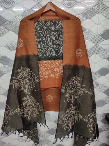 KHADI COTTON BATIK PRINTED SUITE PCS by RK HANDLOOM