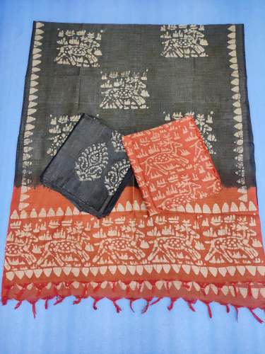 KHADI COTTON BATIK PRINTED SUITE PIECE by RK HANDLOOM