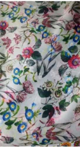 Printed Japan Satin Fabric