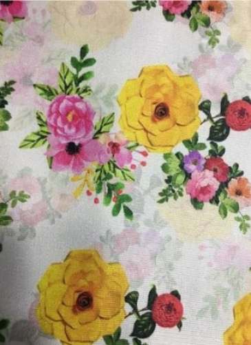 Floral Print Satin Fabric by Rulla Fashion