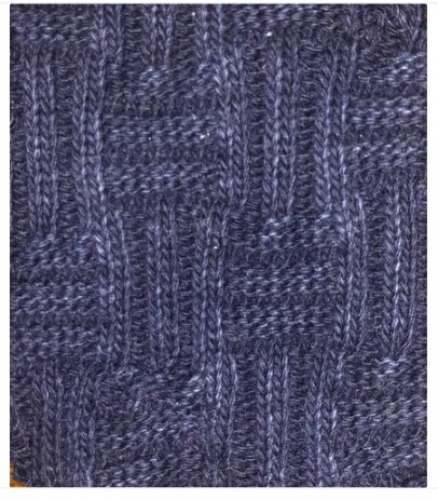Blue Cotton Knitted Fabric by Alisha Knitwears