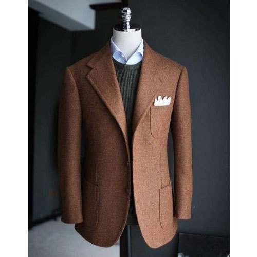 Mens Plain Brown Blazer by Top Clothing Co Pvt Ltd