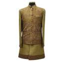 Golden Embroidered Indo Western Sherwani
