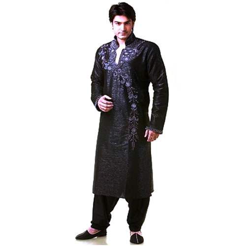 Pathani Style Mens Kurta Pajama  by Fusion