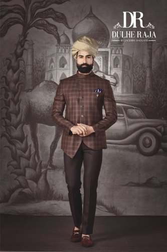 Jacquard Silk Jodhpuri Mens Suit 