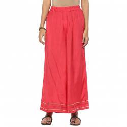 Buy Peach Solid Palazzo By Kashish Brand At Online