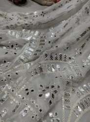 Dyeable Georgette Embroidery Fabric