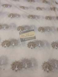 Dyeable Peacock design georgette fabric 