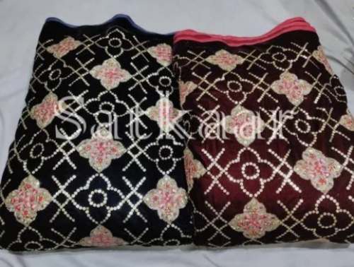 Sequence Embroidered Velvet Fabric