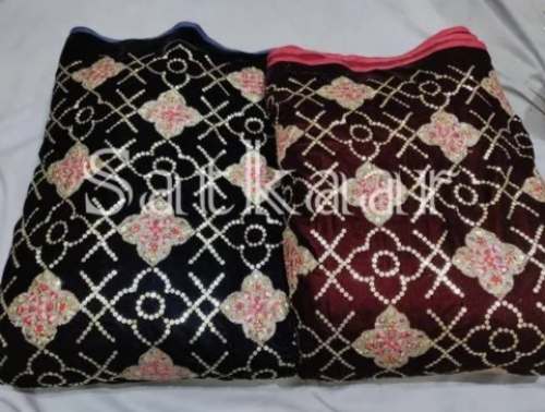 Sequence Embroidered Velvet Fabric by Satkaar Fashions Private Limited