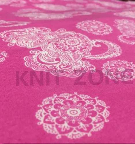 Pink Cotton Single Jersey Fabric  by Knit zone