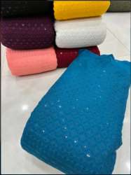 Embroidered fancy designer mens kurta fabric 