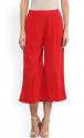 Buy Plain Solid Cut Red Palazzo At Wholesale Price
