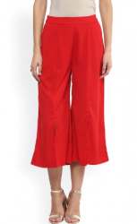 Buy Plain Solid Cut Red Palazzo At Wholesale Price