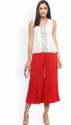 Buy Plain Solid Cut Red Palazzo At Wholesale Price thumb 3