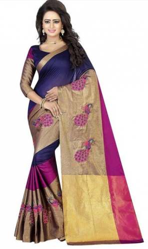 Buy Perfectblue Brand Printed Sari At Online Price by Perfectblue