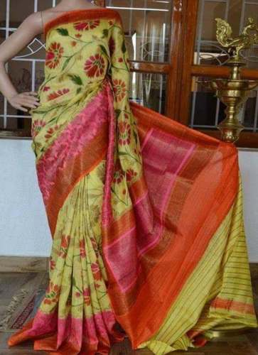 Floral Handloom Sari At Online Sale By Perfectblue