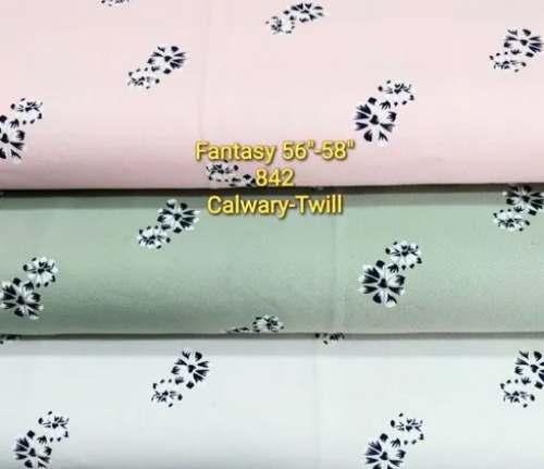 56-58 Inch Calwary Twill Printed Shirting Fabric  by Ss Mata Enterprises