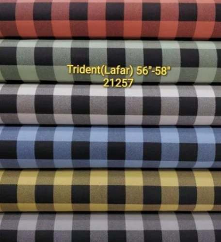 56-58 Inch Men Check Cotton Shirting Fabric  by Ss Mata Enterprises