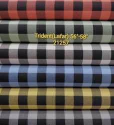 56-58 Inch Men Check Cotton Shirting Fabric 