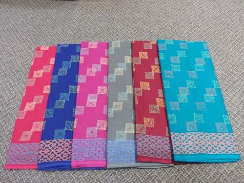 Fancy daily Wear Cotton Printed Saree  by Shah Mangilal Phool Chand Co