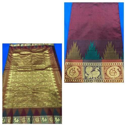 Party Wear Kanchipuaram Silk Saree  by Shah Mangilal Phool Chand Co
