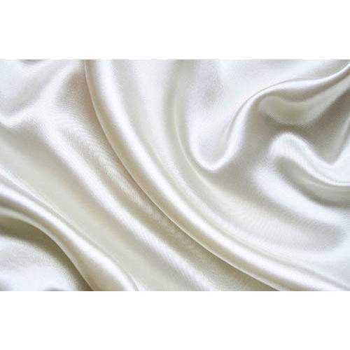 Pure Plain White Satin fabric  by Shah Mangilal Phool Chand Co