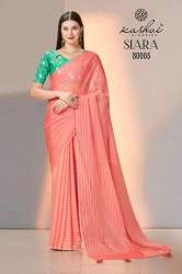Kashvi Creation Saree Fancy Lining Saree With Satin Blouse Piece Wholesale