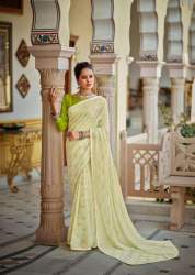 Kashvi Creation Zeel Weightless Print Saree With Contras Blouse Pattern