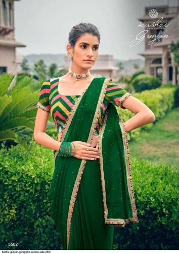 Kashvi ladies Gunjan Georgette Sarees in low range
