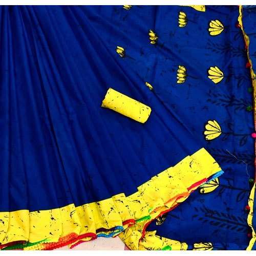 Ladies Printed Cotton Saree by Tanishaka Fab