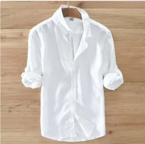 Mens White Cotton Shirt by Jain Company Exports