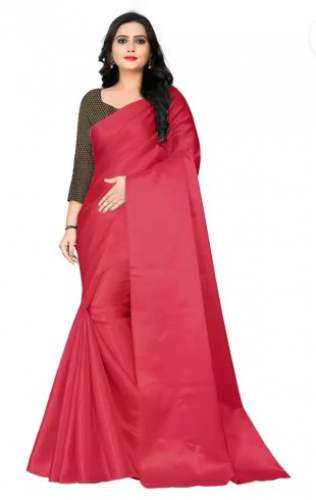 Buy Janvi Satin Saree At Wholesale Price by Jaanvi Fashion