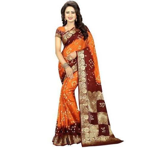 Ladies Cotton Bandhej Saree