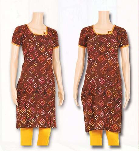 Ladies Stylish Rayon Print Kurti by P M Tex