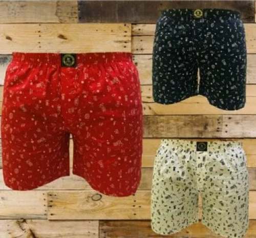 Thigh Length Mens Printed Boxer Shorts 