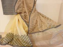 Block Printed Matka Silk Saree by KALAMALINI