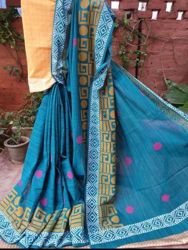 Fancy Pure Cotton Handloom Saree For Ladies by Kalamalini
