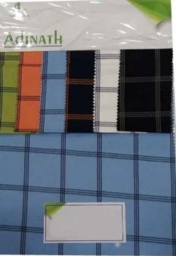 Checks Printed Cotton Fabric  by Adinath Tex Fab