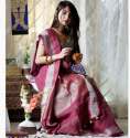 Pallu Border Pure Linen Saree thumb 6