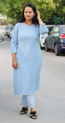 60*60 Cotton Printed Jaipuri Kurtis 