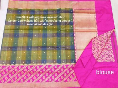 Banarasi Silk Gota Patti Work Saree by ms Taj Saree Collection
