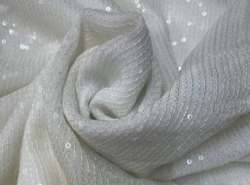 Dyeable Georgette Sequence Work Fabric 