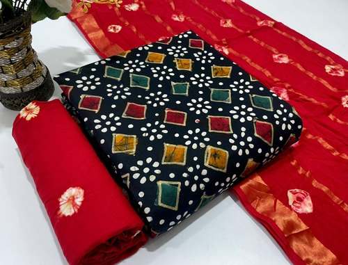 Fancy Batik Print Cotton Dress material 