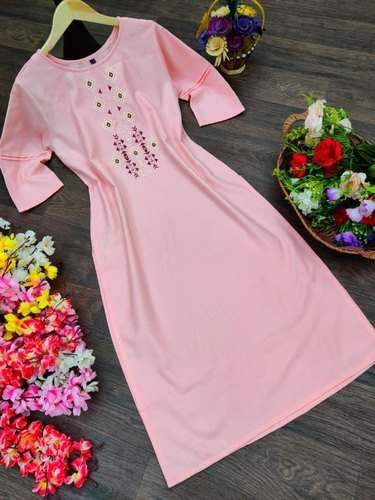Straight Cut Cotton Tunic Kurti for Girls