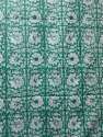 Green and White color Printed Cotton Dupatta Fabric thumb 1