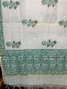 Green and White color Printed Cotton Dupatta Fabric thumb 2