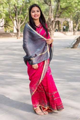 Designer Chanderi Silk Saree by Girraj Printers
